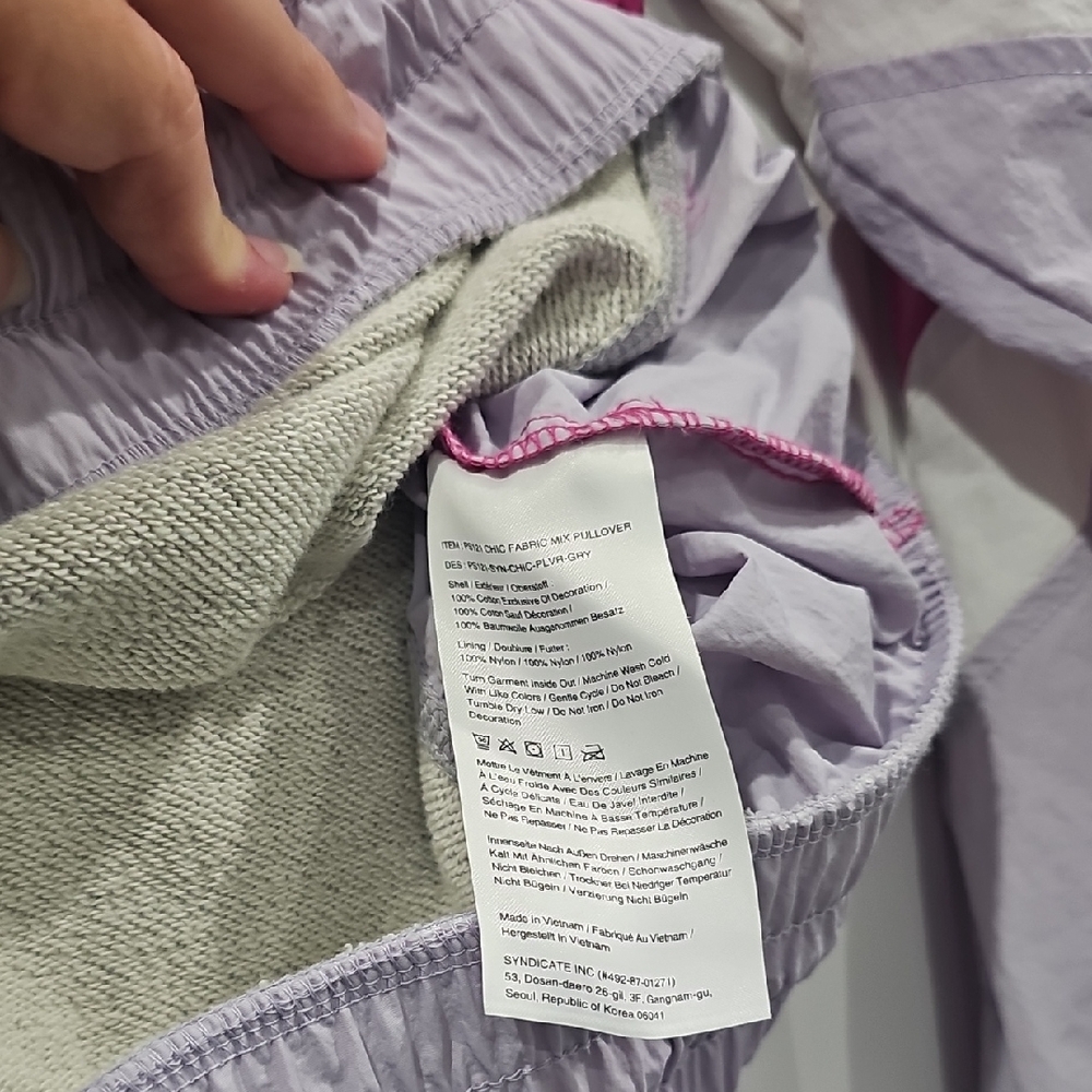 Peloton Gray And Pink Colorblock Sweatshirt - image 8